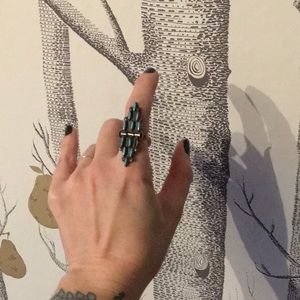 Vintage sterling silver and turquoise ring